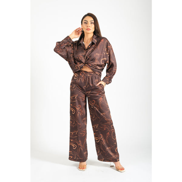 Londonella set Printed Design - Brown - 100128