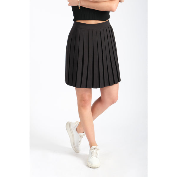 Londonella Women's Classic Short Pleated Skirt With Elastic Waist - 100218