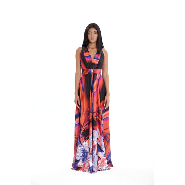 Londonella Women's Long Summer Dress Sleeveless - Coral - Lon100292