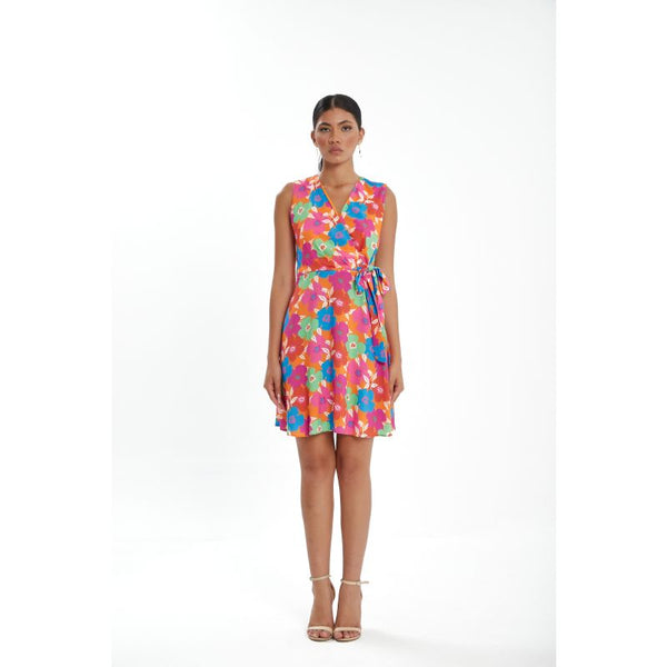 Londonella Women's Short Summer Dress - Sleeveless - Orange - LON100285