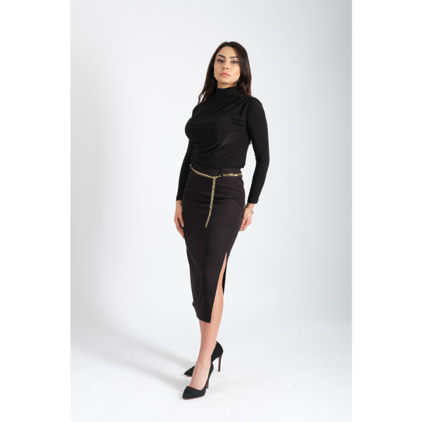 Londonella High rise Skirt - Black - 100161