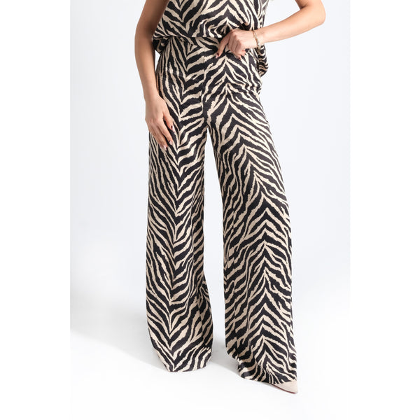 Londonella Pants with Zebra Design - Brown Zebra - 100147