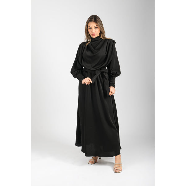 Londonella Women's Long Closed Neck Dress with Long Sleeves - 100277
